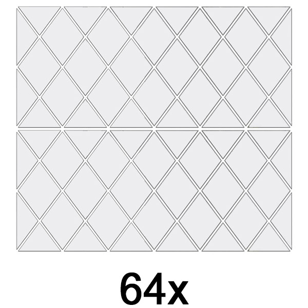 2x Αυτοκόλλητα τοίχου με καθρέφτη (32 τεμάχια) | WALLGEM