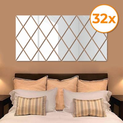 Αυτοκόλλητα τοίχου με καθρέφτη (32 τεμάχια) | WALLGEM